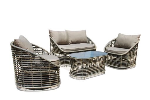 Luca 4 Piece Swivel Sofa Set